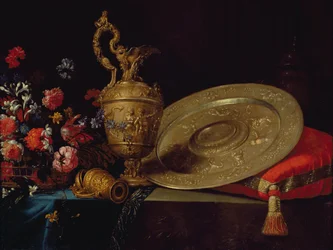 Still Life with Flowers and Plate